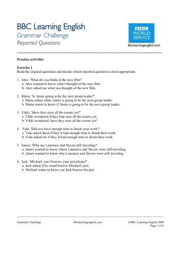 Reported questions - quizzes - BBC