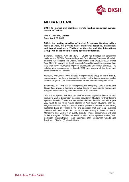 DKSH Press Release
