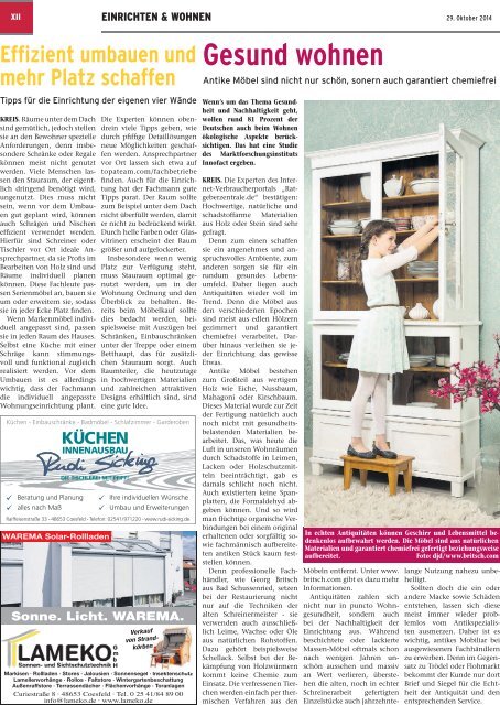 IMMOBILIEN Extra Oktober 2014