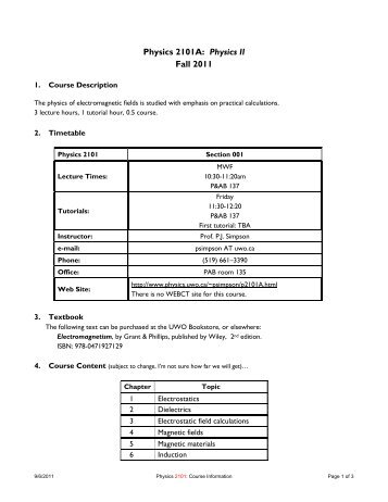 Course Outline Template - Physics and Astronomy