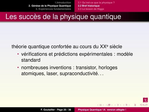 Physique Quantique 1A version allégée ! - ENSEA