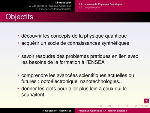 Physique Quantique 1A version allégée ! - ENSEA