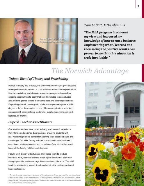 to download the brochure - Norwich University