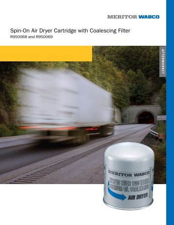Spin-On Air Dryer Cartridge with Coalescing Filter - Meritor WABCO