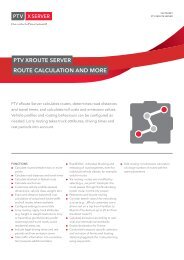 PtV xRoute seRVeR Route calculation and moRe