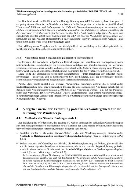 BegrÃ¼ndung F-Plan, Stand: 01.03.07 - Verbandsgemeinde Stromberg