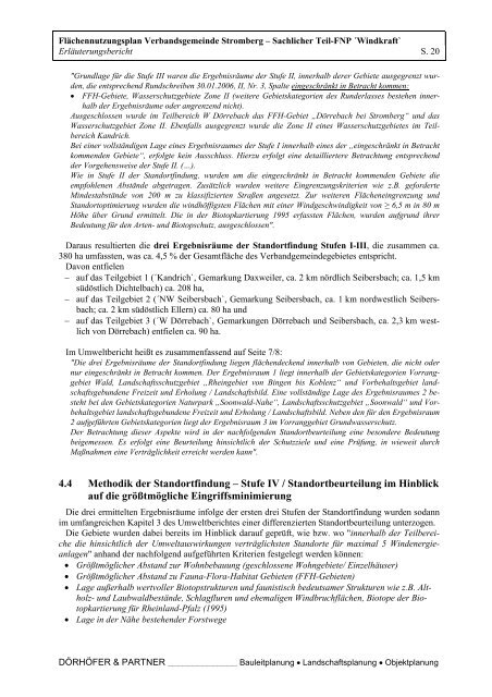 BegrÃ¼ndung F-Plan, Stand: 01.03.07 - Verbandsgemeinde Stromberg