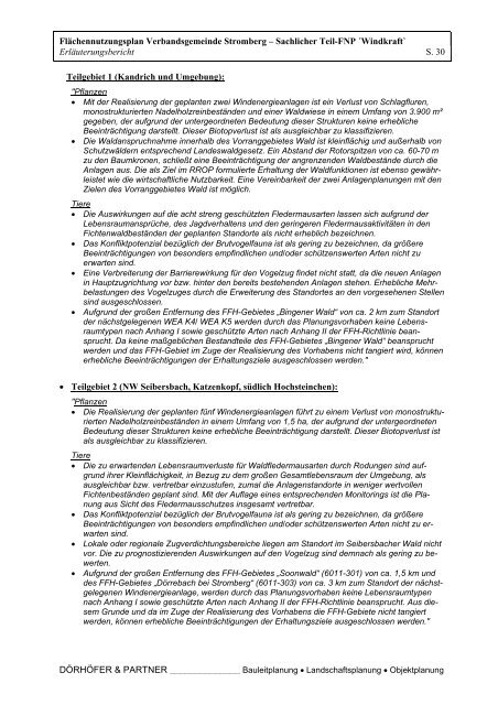 BegrÃ¼ndung F-Plan, Stand: 01.03.07 - Verbandsgemeinde Stromberg