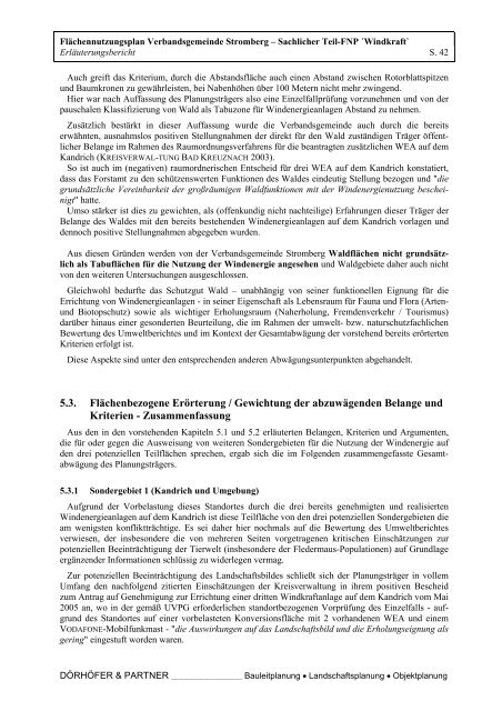 BegrÃ¼ndung F-Plan, Stand: 01.03.07 - Verbandsgemeinde Stromberg