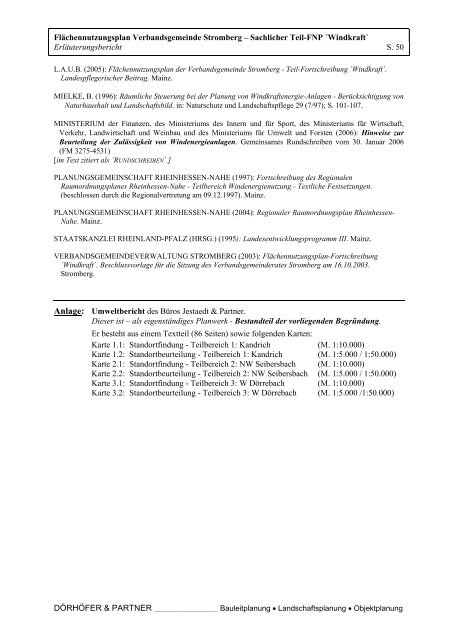 BegrÃ¼ndung F-Plan, Stand: 01.03.07 - Verbandsgemeinde Stromberg