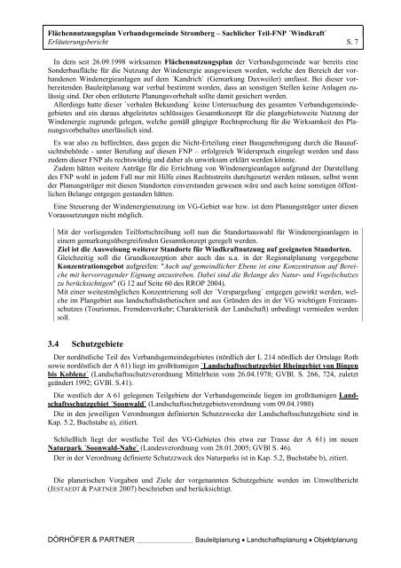 BegrÃ¼ndung F-Plan, Stand: 01.03.07 - Verbandsgemeinde Stromberg