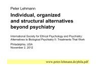 Alternatives beyond psychiatry - Peter Lehmann Publishing