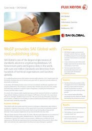 WaSP provides SAI Global with real publishing sting - Fuji Xerox