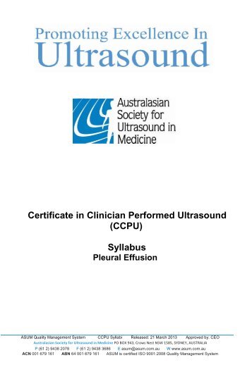 Pleural Effusion - Australasian Society for Ultrasound in Medicine