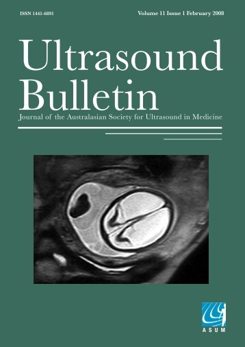 Volume 11 Issue 1 (February) - Australasian Society for Ultrasound ...