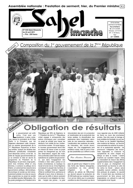 Sahel Dimanche Nigerdiaspora
