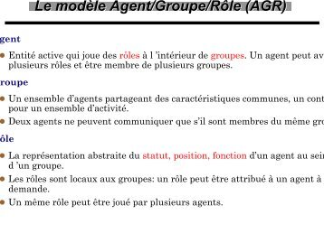 Le modÃ¨le Agent/Groupe/RÃ´le - Groupe d'Ãtude des MÃ©thodes de l ...
