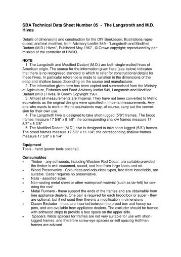 No 5 Langstroth and MD Hives - Scottish Beekeepers' Association
