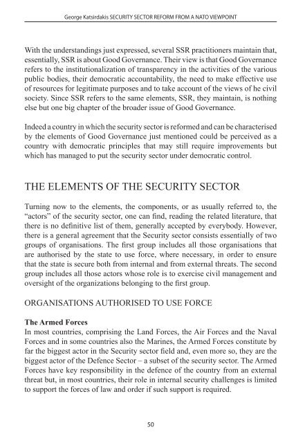 the process of security sector reform - ISAC Fund