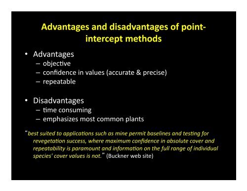 Lecture 3: Vegetation Sampling - Alaska Geobotany Center