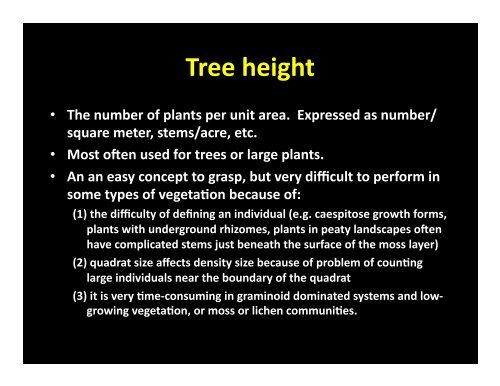 Lecture 3: Vegetation Sampling - Alaska Geobotany Center