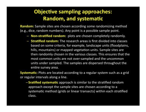 Lecture 3: Vegetation Sampling - Alaska Geobotany Center