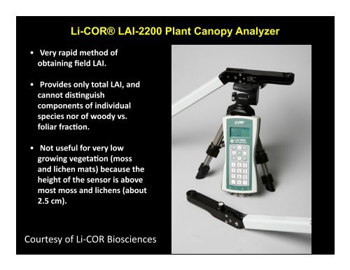 Lecture 3: Vegetation Sampling - Alaska Geobotany Center