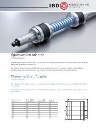 Spannwellen Adapter Clamping Shaft Adapter - IBD Wickeltechnik