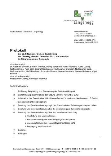 Gemeindevertretung 04. Dezember 2012 (182 KB) - Langenegg