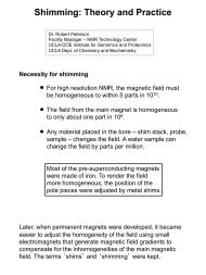 Shimming: Theory and Practice - UCLA-DOE