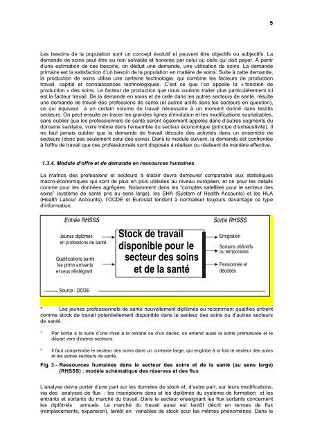 Ressources humaines pour la santé Offre, demande et ... - Sesa - UCL