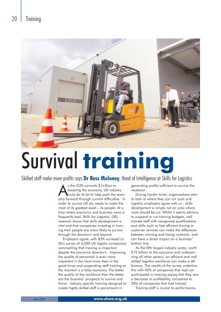 ukwa 2 cover - United Kingdom Warehousing Association