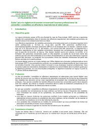 Guide1 pour le règlement d'examen concernant l ... - Ligue pulmonaire