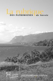 DES PATRIMOINES de Savoie - Conseil Général de Savoie