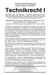 Technikrecht I - FakultÃ¤t fÃ¼r Elektrotechnik und Informatik - Leibniz ...