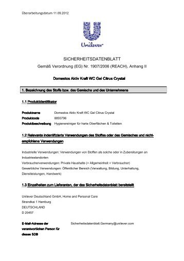 Domestos Aktiv Kraft WC Gel Citrus Crystal - Unilever-bilddatenbank ...