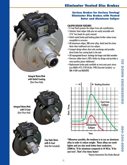 Eliminator Vented Disc Brakes Tie Down Engineering Eliminator Vented Disc Brakes Tie Down Engineering