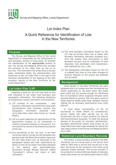 Department Of Surveys And Mapping Lot Index Plan A Quick Reference For Identification Of Lots In The ...