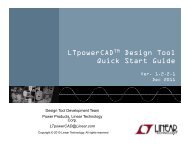 LTpowerCAD Quick Start Guide - Linear Technology