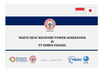 Waste Heat Recovery Power Generation Di PT Semen Padang - IESR
