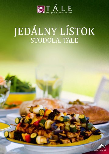 Jedálny lístok Stodola - Tále