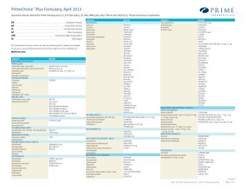 PrimeChoice Plus Formulary - Prime Therapeutics