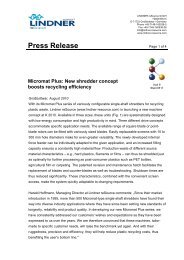 Press Release - Lindner reSource GmbH