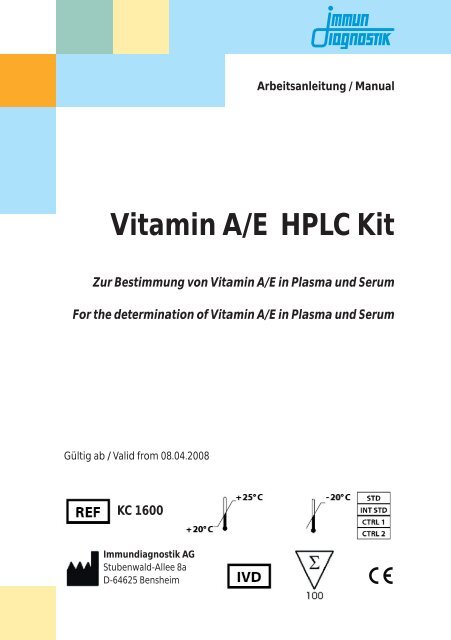 Vitamin A/E HPLC Kit - Labodia