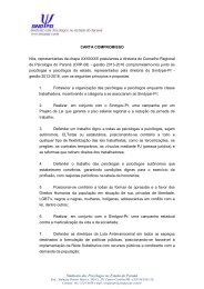 uma carta compromisso - Sindicato dos PsicÃ³logos no Estado do ...