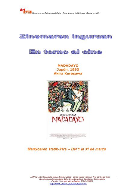 Martxoaren 1tetik-31ra -- Del 1 al 31 de marzo - Biblioteca Centro de ...