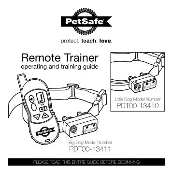 Download PDT00-13411 Big Dog Remote Trainer Manual - PetSafe