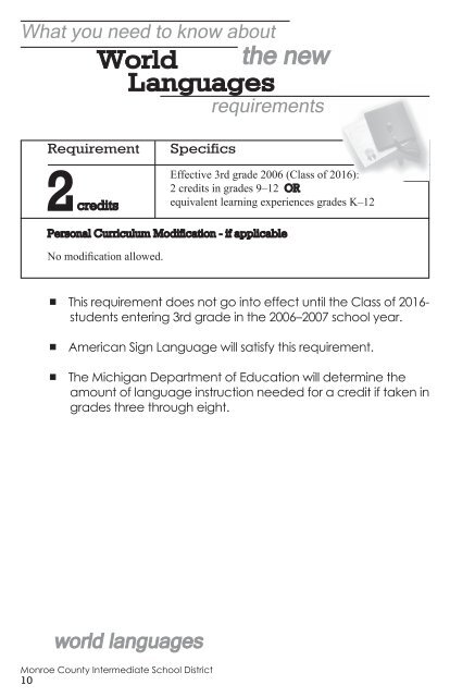 High School Graduation Guidelines - Mason Consolidated Schools