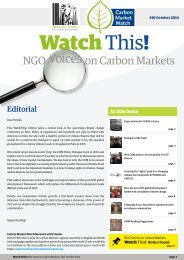 NGO Views on Carbon Markets