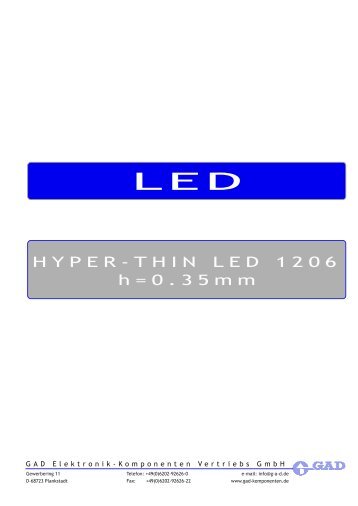 HYPER THIN LED -  GAD Elektronik-Komponenten Vertriebs GmbH ...